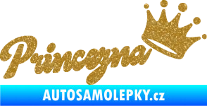 Samolepka Princezna s korunkou 001 nápis Ultra Metalic zlatá