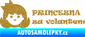 Samolepka Princezna za volantem Ultra Metalic zlatá