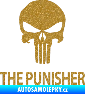 Samolepka Punisher 002 s nápisem Ultra Metalic zlatá
