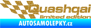 Samolepka Quashqai limited edition levá Ultra Metalic zlatá