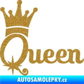 Samolepka Queen 002 s korunkou Ultra Metalic zlatá