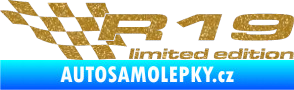 Samolepka R19 limited edition levá Ultra Metalic zlatá