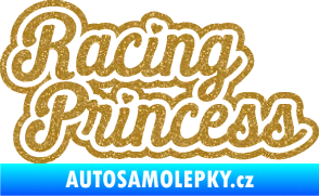 Samolepka Racing princess nápis Ultra Metalic zlatá