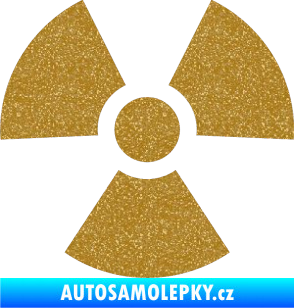 Samolepka Radioactive 001 radiace Ultra Metalic zlatá