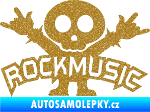 Samolepka Rock music fanda Ultra Metalic zlatá