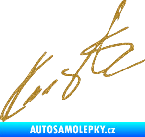 Samolepka Podpis Roman Kresta  Ultra Metalic zlatá