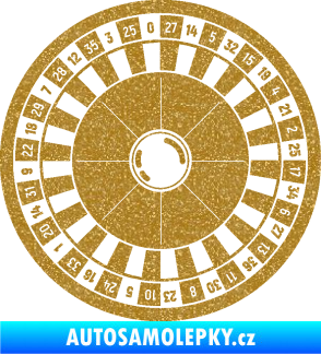 Samolepka Ruleta kolo 001 Ultra Metalic zlatá