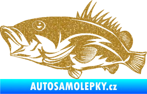 Samolepka Ryba 004 levá Ultra Metalic zlatá