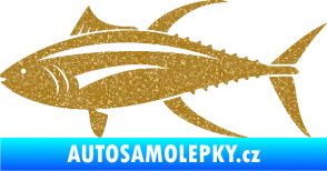 Samolepka Ryba 013 levá tuňák Ultra Metalic zlatá