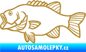 Samolepka Ryba 015 levá Ultra Metalic zlatá