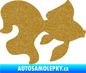 Samolepka Ryba 019 pravá závojnatka Ultra Metalic zlatá