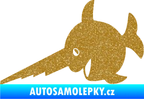 Samolepka Ryba 023 piloun levá Ultra Metalic zlatá
