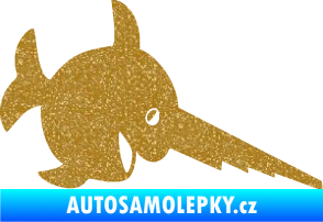 Samolepka Ryba 023 piloun pravá Ultra Metalic zlatá