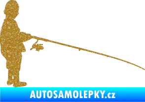 Samolepka Rybář 009 pravá Ultra Metalic zlatá