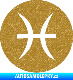 Samolepka Ryby 001 - horoskop Ultra Metalic zlatá