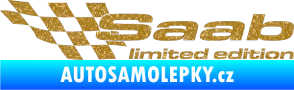 Samolepka Saab limited edition levá Ultra Metalic zlatá