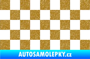Samolepka Šachovnice 001 Ultra Metalic zlatá