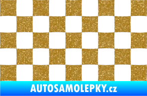 Samolepka Šachovnice 002 Ultra Metalic zlatá