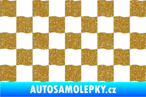 Samolepka Šachovnice 003 Ultra Metalic zlatá