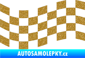 Samolepka Šachovnice 005 Ultra Metalic zlatá