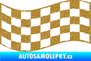 Samolepka Šachovnice 011 Ultra Metalic zlatá