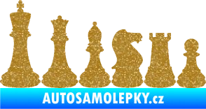 Samolepka Šachy 001 levá Ultra Metalic zlatá