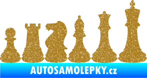 Samolepka Šachy 001 pravá Ultra Metalic zlatá