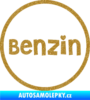 Samolepka Samolepka na víčko od nádrže 009 benzín Ultra Metalic zlatá