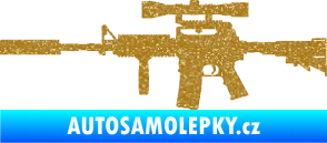 Samolepka Samopal 006 levá Ultra Metalic zlatá