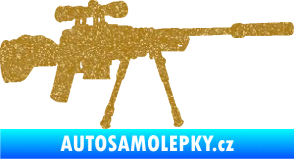 Samolepka Samopal 008 pravá Ultra Metalic zlatá
