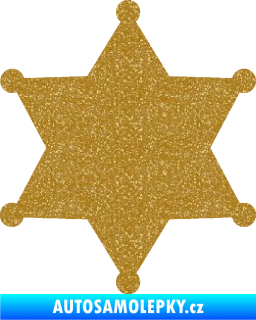Samolepka Sheriff 002 hvězda Ultra Metalic zlatá