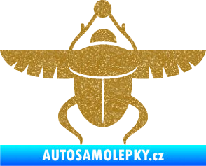 Samolepka Skarab - brouk vruboun 001 egyptský symbol Ultra Metalic zlatá