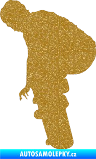 Samolepka Skateboard 003 levá Ultra Metalic zlatá