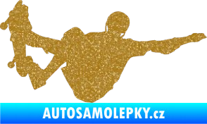 Samolepka Skateboard 007 pravá Ultra Metalic zlatá