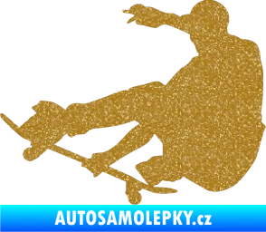 Samolepka Skateboard 009 levá Ultra Metalic zlatá