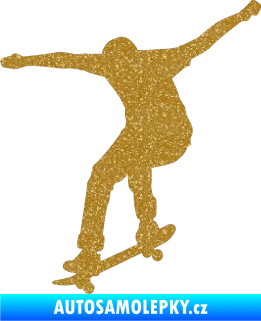 Samolepka Skateboard 011 levá Ultra Metalic zlatá