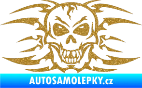 Samolepka Skeleton - lebka Ultra Metalic zlatá