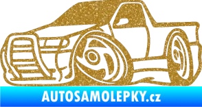 Samolepka Škoda Felicia korba karikatura levá Ultra Metalic zlatá