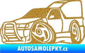 Samolepka Škoda Felicia pickup karikatura levá Ultra Metalic zlatá