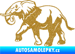 Samolepka Slon 028 levá Ultra Metalic zlatá