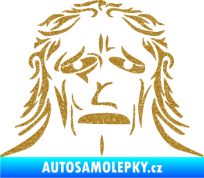 Samolepka Sněžný muž Ultra Metalic zlatá