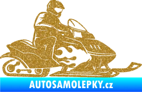 Samolepka Sněžný skútr pravá Ultra Metalic zlatá