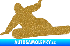 Samolepka Snowboard 001 levá Ultra Metalic zlatá