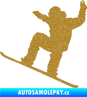 Samolepka Snowboard 003 levá Ultra Metalic zlatá