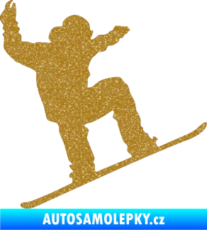Samolepka Snowboard 003 pravá Ultra Metalic zlatá