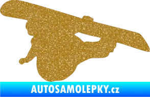 Samolepka Snowboard 007 levá Ultra Metalic zlatá