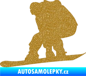 Samolepka Snowboard 010 levá Ultra Metalic zlatá