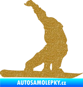 Samolepka Snowboard 011 pravá Ultra Metalic zlatá