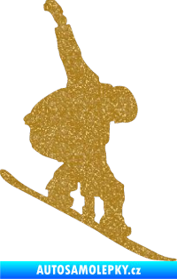 Samolepka Snowboard 018 pravá Ultra Metalic zlatá