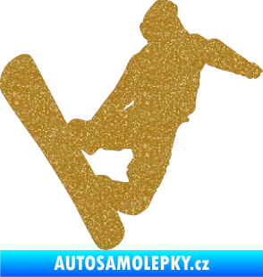 Samolepka Snowboard 020 pravá Ultra Metalic zlatá